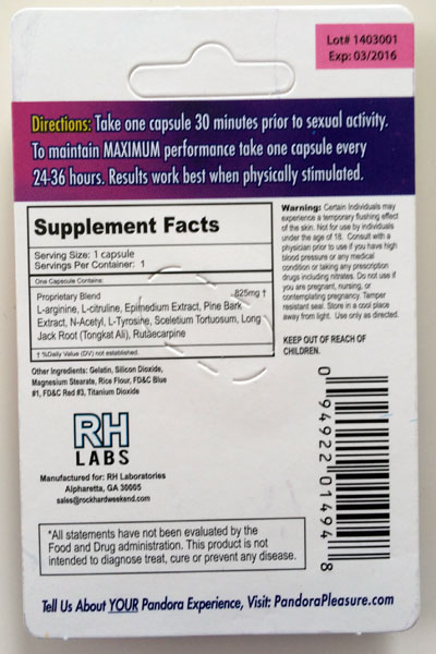 Pandora Pill Sexual Enhancer for Women