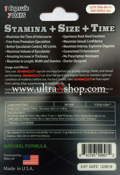 Rhino 69 6000 Male Enhancement Pill