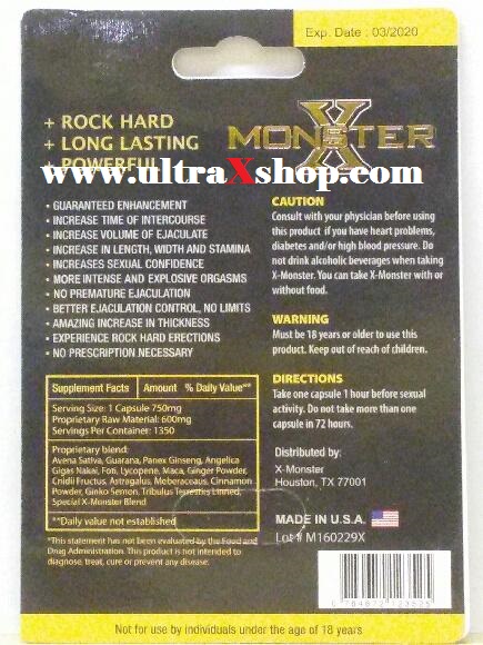 Monster X Male Enhancement Pill 1350 